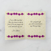 St.テレーズの数珠の花束のカトリック教徒 カード (内部)