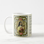 ST.テレーズの祈りの言葉のためのバラ コーヒーマグカップ (左)