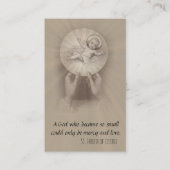 St.テレーズの祈りの言葉の神聖なカードの朝の提供 名刺 (正面)