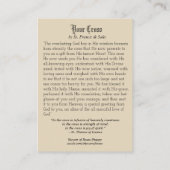 St.テレーズ及びSt Francis de Sales Quoteの神聖なカード 名刺 (裏面)