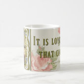 St.テレーズ小さい花のバラの十字架像 コーヒーマグカップ (中央)