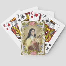 St.テレーズ小さい花のバラの十字架像 トランプ