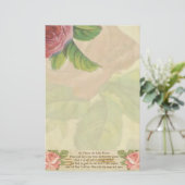 St.テレーズ小さい花のバラの十字架像 便箋 (スタンド正面)