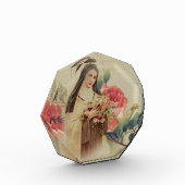 St.テレーズ小さい花のピンクのバラ フォトブロック (左)