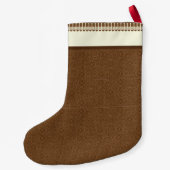 St.テレーズ小さい花の赤いバラの十字架像 スモールクリスマスストッキング (裏面)