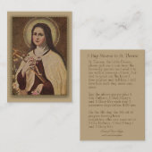 St.テレーズ小さい花のNovenaカード 名刺 (正面/裏面)