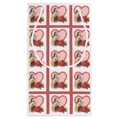 St.テレーズ小さい花w/redのバラのハート スモールペーパーバッグ (裏面)