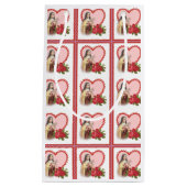 St.テレーズ小さい花w/redのバラのハート スモールペーパーバッグ (正面)