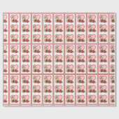 St.テレーズ小さい花w/redのバラのハート ラッピングペーパー (フラット)