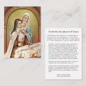 St.テレーズ少し花のクリスマスローズのNovena 名刺 (正面/裏面)