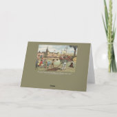 St.ニック日のオランダのSinterklaasの蒸気船のヴィンテージ カード (裏面)