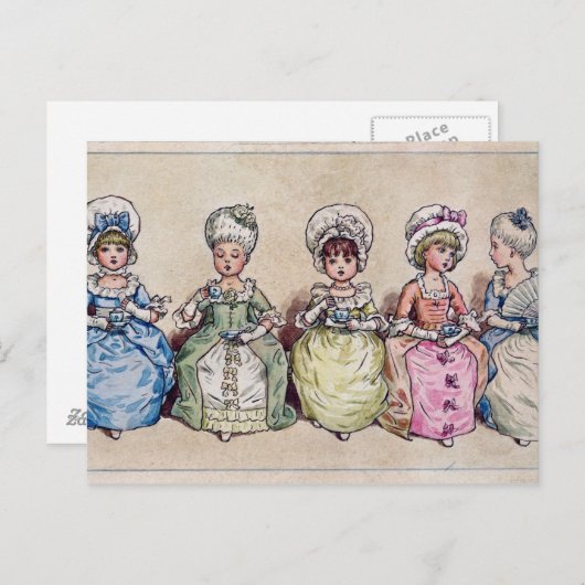 「St.バレンタインデー」ののイラストレーション、1914年 シーズンポストカード (正面/裏面)