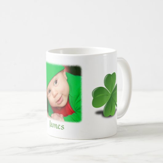 St.パーソナライズされた Patricks Day Mug写真の追加 コーヒーマグカップ (正面右)