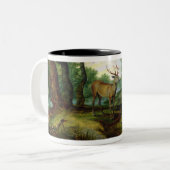 St.ヒューバート、c.1620 (パネルの油)の視野 ツートーンマグカップ (正面左)