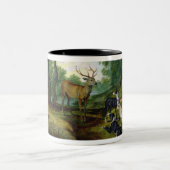 St.ヒューバート、c.1620 (パネルの油)の視野 ツートーンマグカップ (中央)