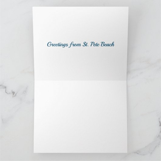 St.ピートのビーチの中心街湾通り カード (内部)