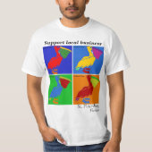 St.ピートの先住民のペリカン Tシャツ (正面)
