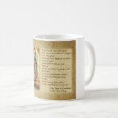 St.ファンディエゴへのグアダルペの私達の女性の単語 コーヒーマグカップ (正面右)