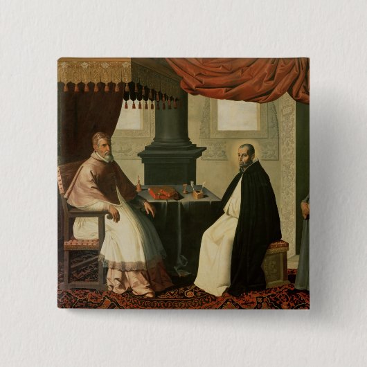 St.ブルーノおよび法皇Urban II 1630-35年 缶バッジ (正面)