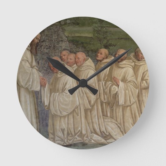 St.ベネディクトの生命からのベネディクト会の修道士、( ラウンド壁時計 (正面)
