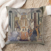 St.ベネディクト(フレスコ画)の生命(詳細) クッション (ブランケット)