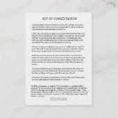 St.マクシミリアンKolbe Immaculataの祈りの言葉の神聖なカード 名刺 (裏面)