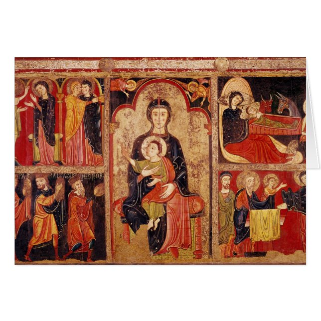 St.マリアdeアビラの祭壇の背後の飾り (正面横)