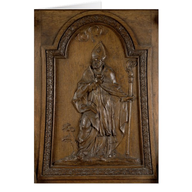 St.メダルトの司教を描写するレリーフ、浮き彫り (正面)