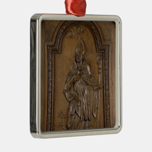 St.メダルトの司教を描写するレリーフ、浮き彫り メタルオーナメント (右)