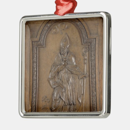 St.メダルトの司教を描写するレリーフ、浮き彫り メタルオーナメント (左)