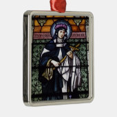 St.リマのバラ-私達汚されたガラス窓のために祈って下さい メタルオーナメント (右)