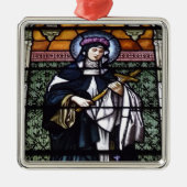 St.リマのバラ-私達汚されたガラス窓のために祈って下さい メタルオーナメント (正面)