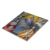 St.ルーシーおよびマグダラのマリアを持つマドンナそして子供 タイル (側面)