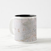 St.ローレンスの河口2の地図 ツートーンマグカップ (正面左)