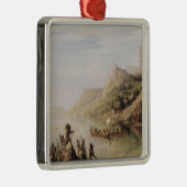 St.ローレンスを発見しているジェイクスCartier メタルオーナメント (右)