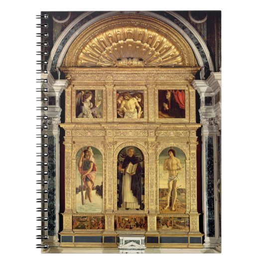 St.ヴィンチェンツォFerrerの祭壇の背後の飾り、c.1465 (polyptych) ノートブック (正面)
