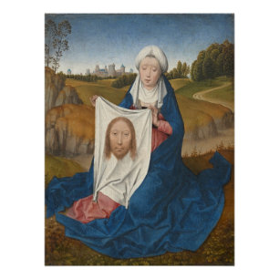 St.ヴェロニカ、c.1470-1475 (パネルの油) ポスター