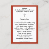 St.基本的なジョンヘンリーニューマン神聖なカードカトリック教徒 名刺 (裏面)