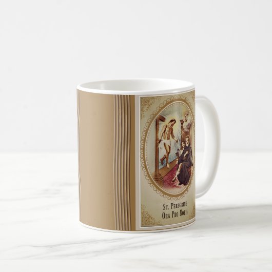St.蟹座のイエス・キリストの十字の流浪性の守護聖人 コーヒーマグカップ (正面右)