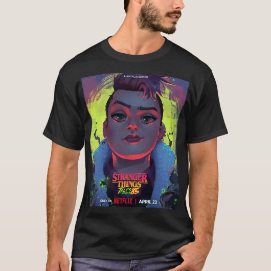 ST 85年の物語 (Nikki) - ユニセックスTシャツ (黒) Tシャツ (正面)