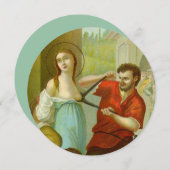 St Agatha (M3) 5.25 x 5.25インチ円形グリーティングカード (正面/裏面)