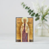 St. Agatha of Rome Orthodox Christian Prayer Card  プレイスカード (スタンド正面)