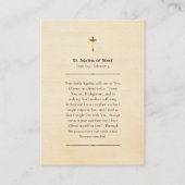 St. Agatha of Rome Orthodox Christian Prayer Card  プレイスカード (裏面)