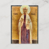 St. Agatha of Rome Orthodox Christian Prayer Card  プレイスカード (正面)