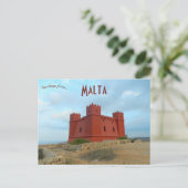 St Agathas Tower The Red Tower Malta ポストカード (スタンド正面)