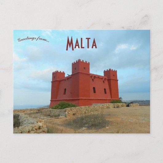 St Agathas Tower The Red Tower Malta ポストカード (正面)