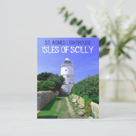 St. Agnes Leuchtturm - Isles Of Scilly ポストカード (スタンド正面)