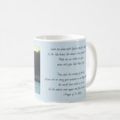 St Aidanの祈りの言葉が付いている水マグの日曜日の火炎信号 コーヒーマグカップ (正面右)