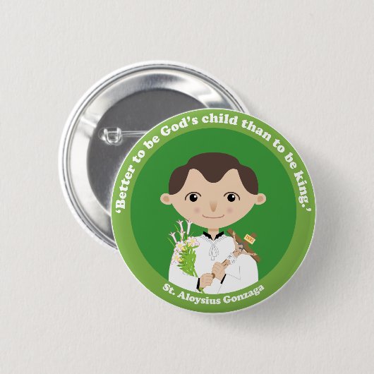 St. Aloysius Gonzaga 缶バッジ (正面&裏面)