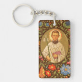 St. Aloysius Gonzaga (PM 01)画独身の像 キーホルダー (正面)